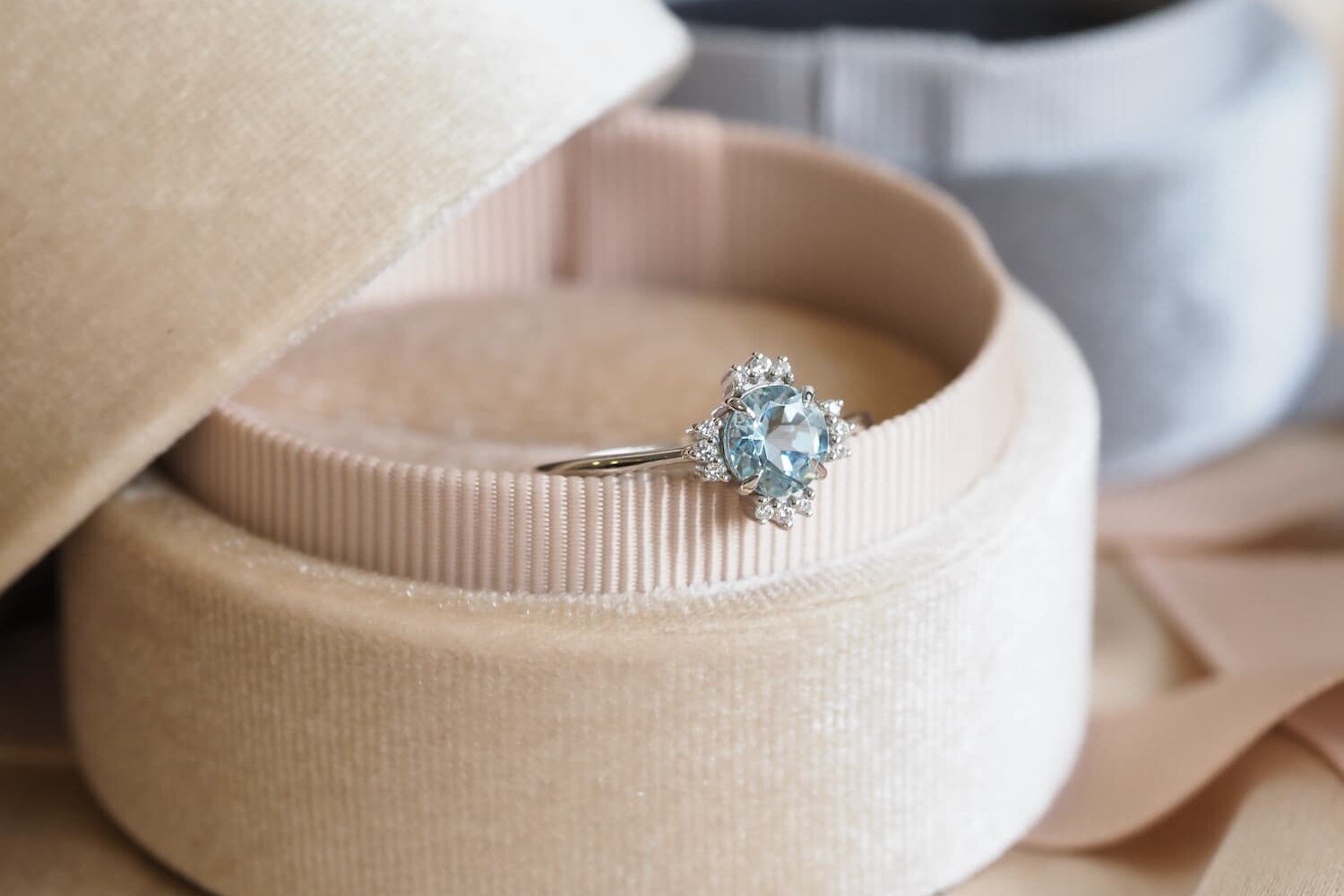 Aquamarine engagement ring