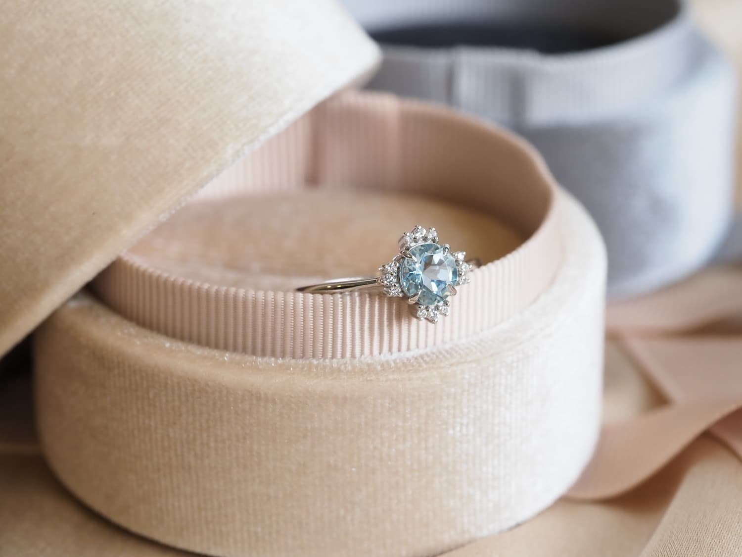Aquamarine engagement ring