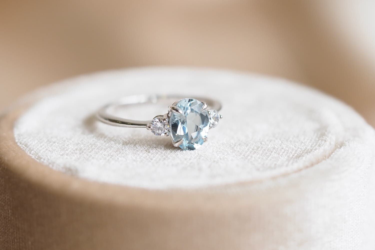 Aquamarine engagement ring