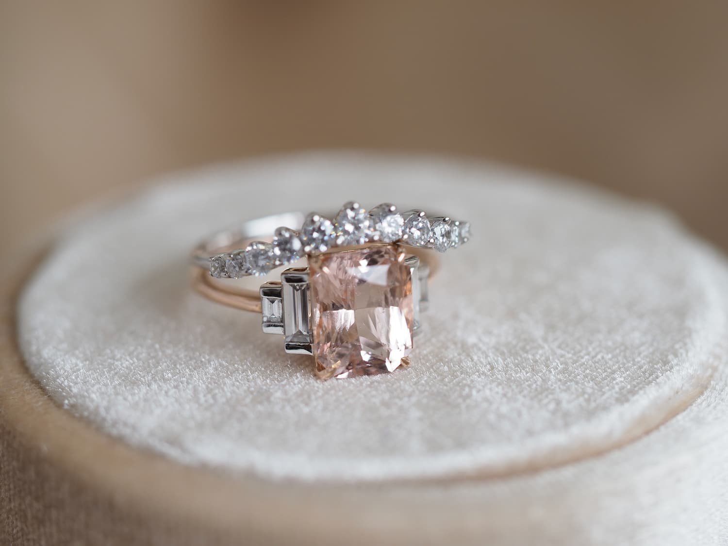 Pink morganite engagement ring deals