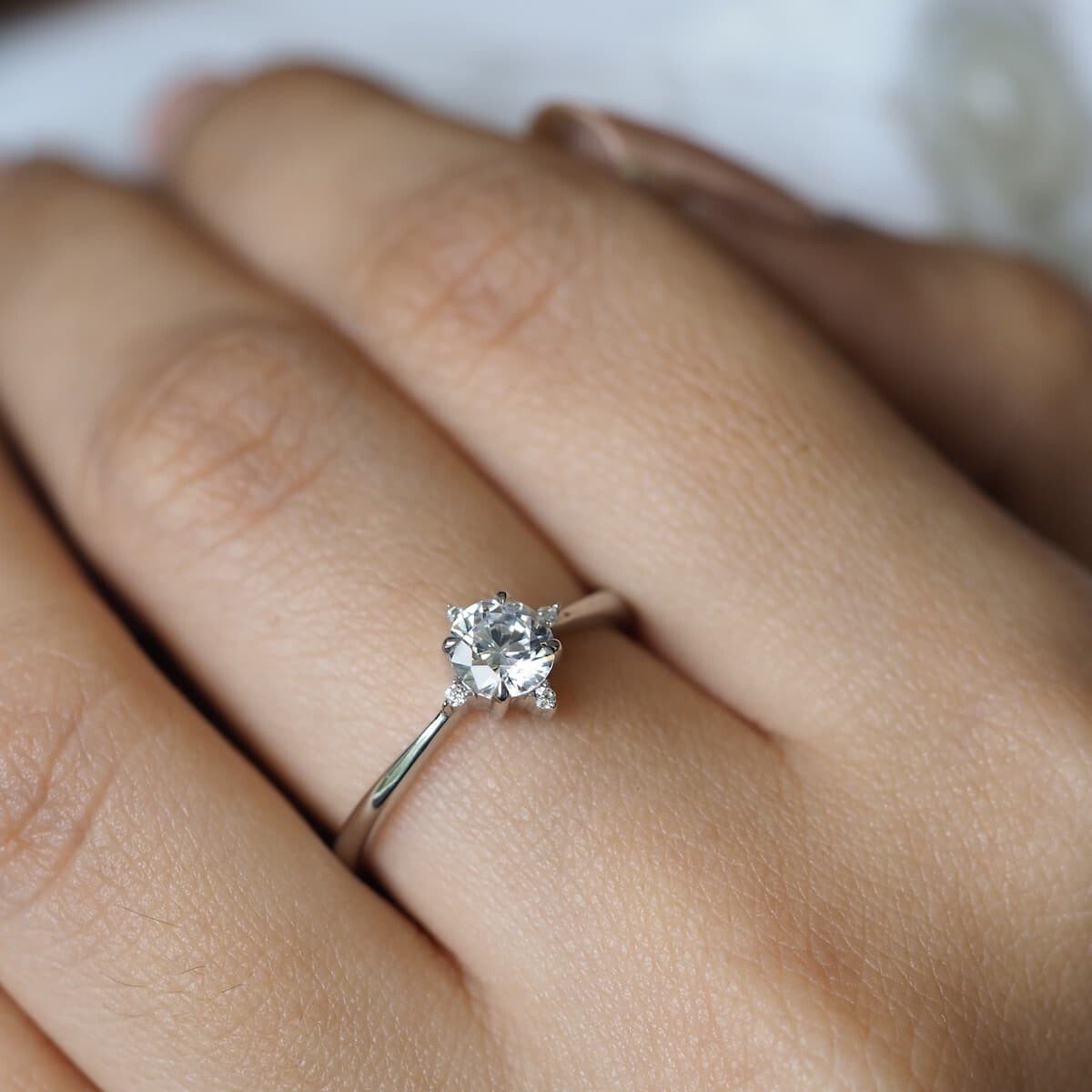 Solitaire diamond ring