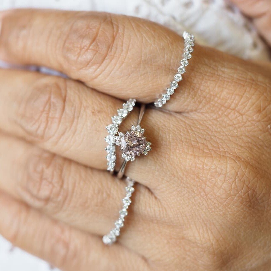 morganite engagement ring white gold