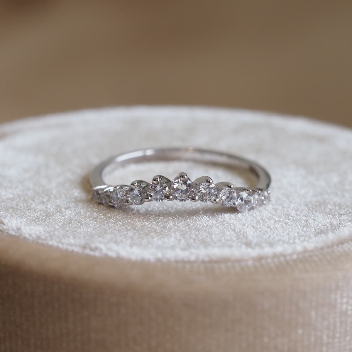 Charlotte diamond ring for women stackable ring