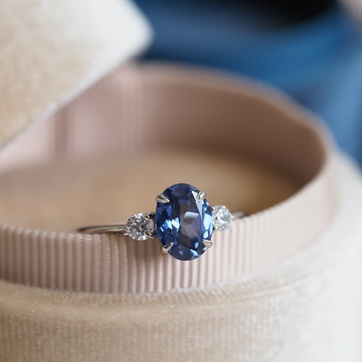 Emma Blue Sapphire Ring Engagement Ring