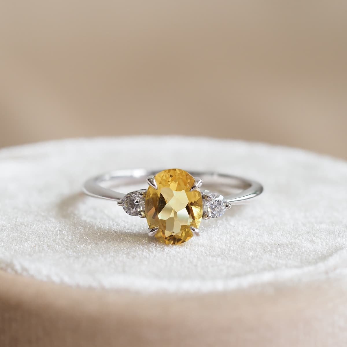 3.36ctw Diamond & Yellow Sapphire 3-Stone Ring – Jewels by Grace