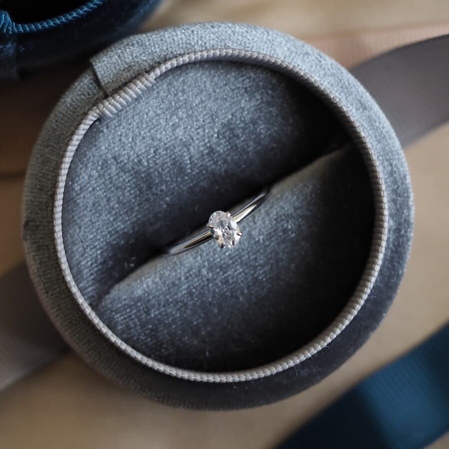 Julia Oval Solitaire Ring Ready to Wear Engagement Ring