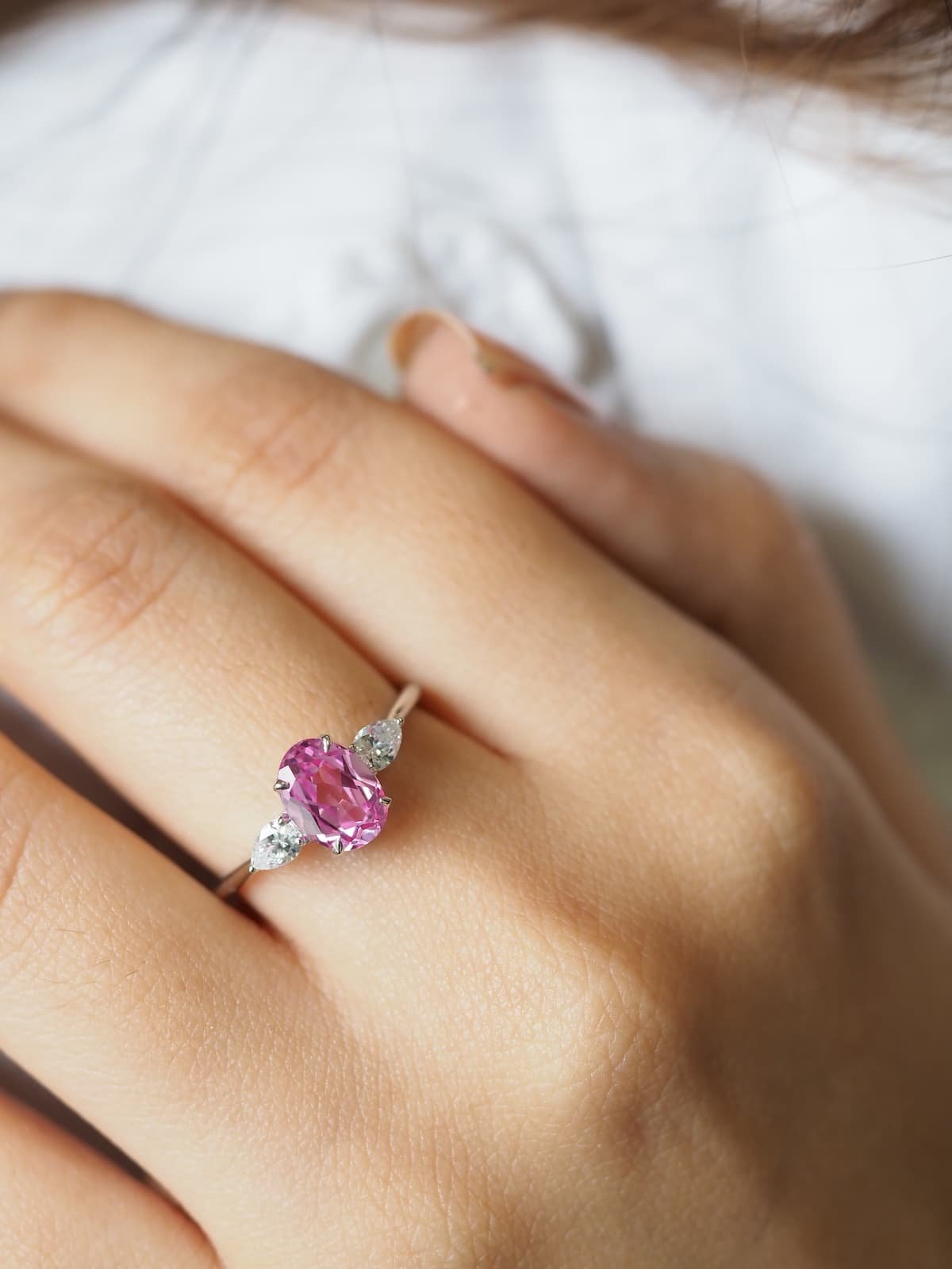 Pink discount sapphire ring
