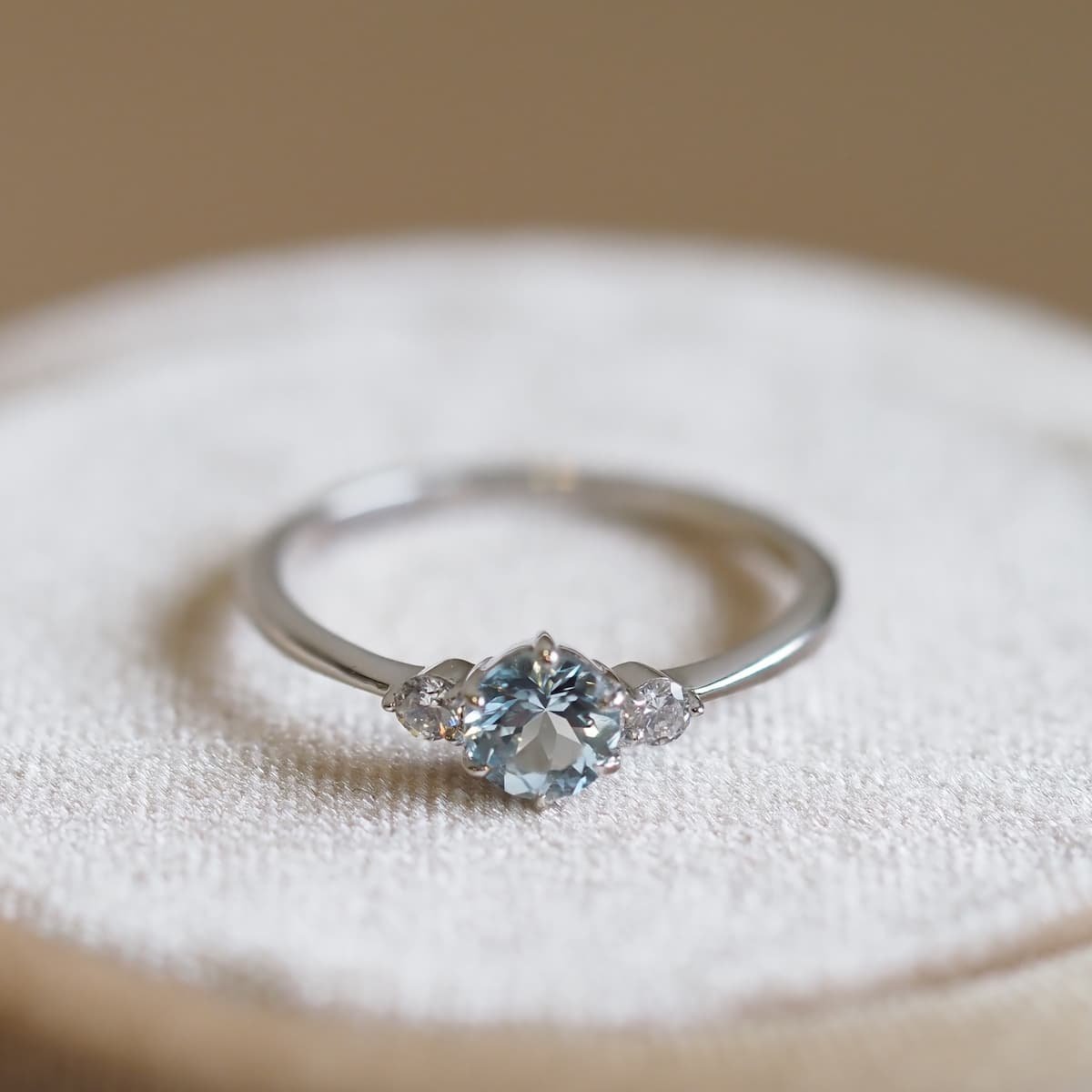 Natalie Aquamarine Ring - Engagement Ring