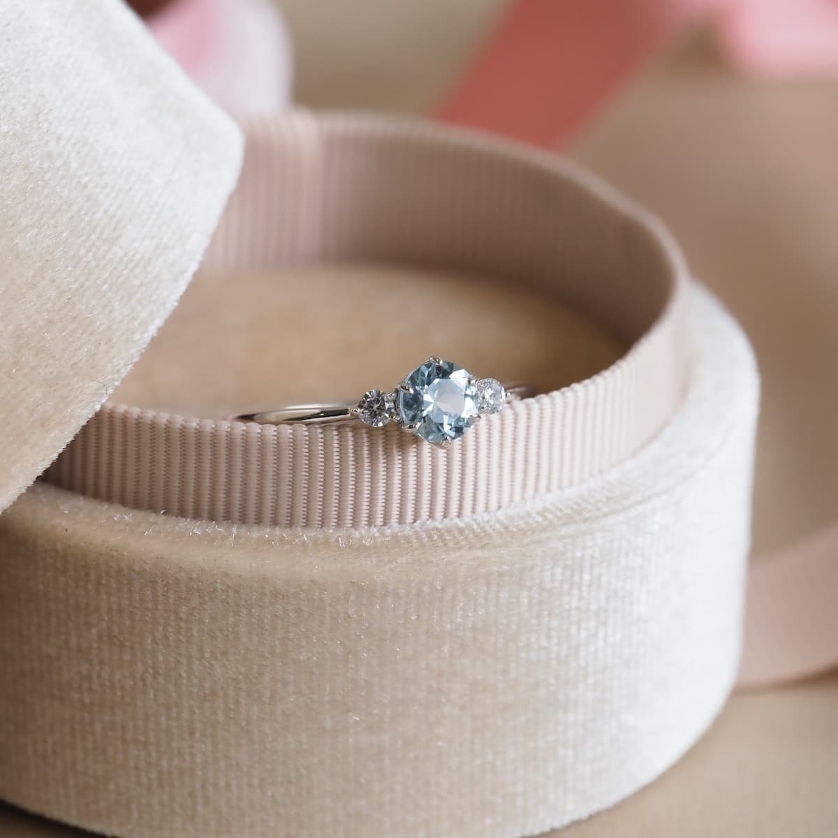 gold ring with blue stone