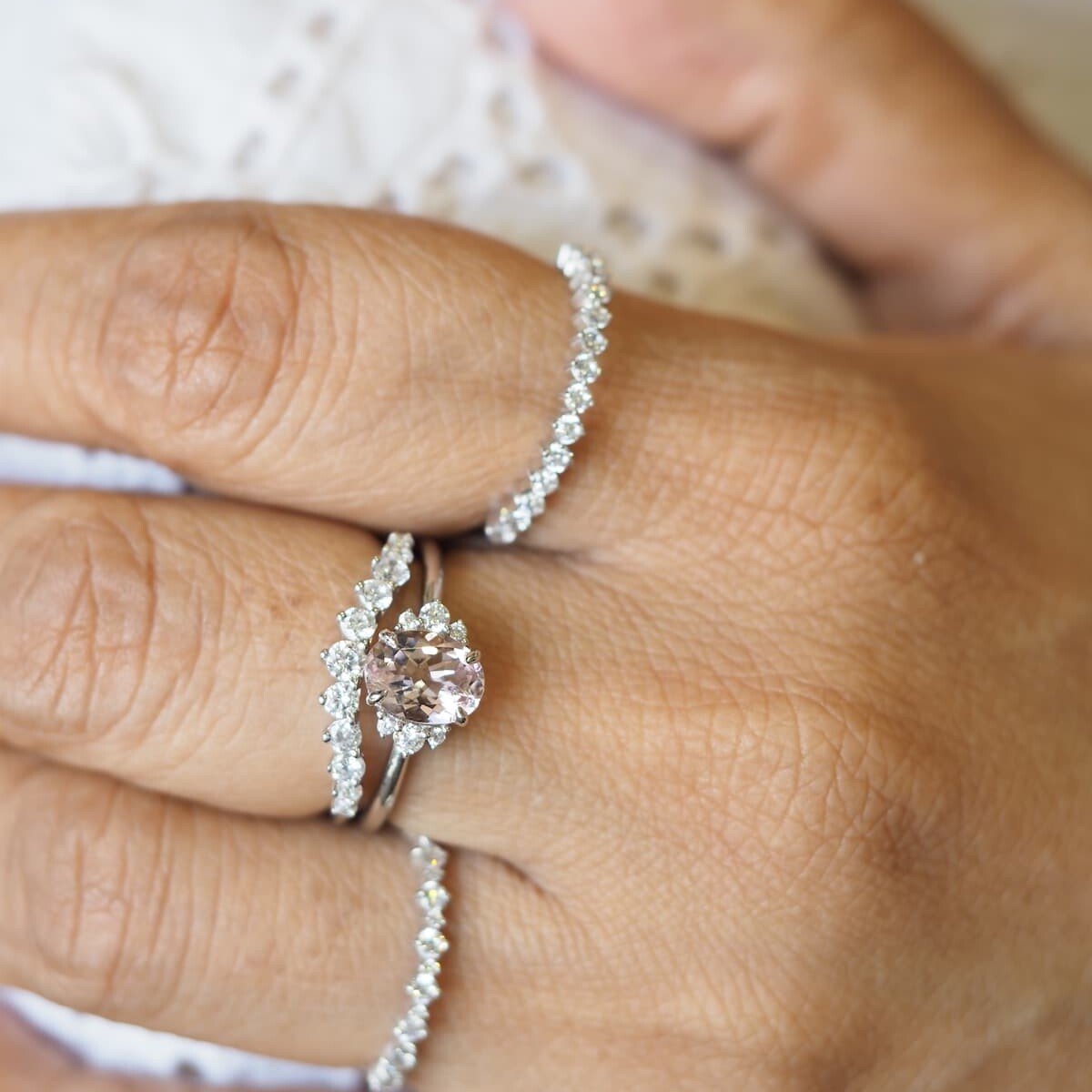 pink morganite ring