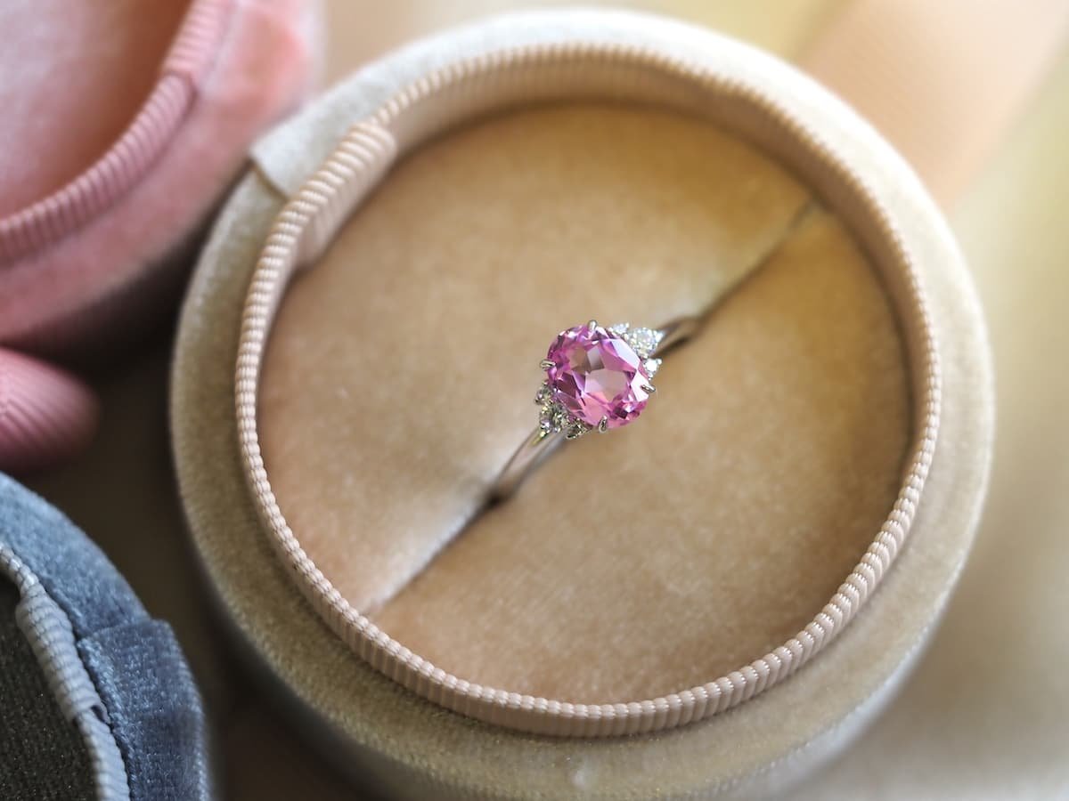 Pink Sapphire Rings With Diamonds