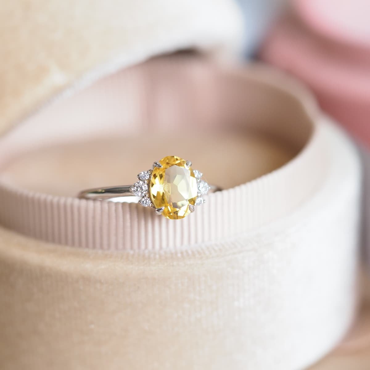 Shop Yellow Sapphire Eternity 18K Gold Ring for Women | Gehna