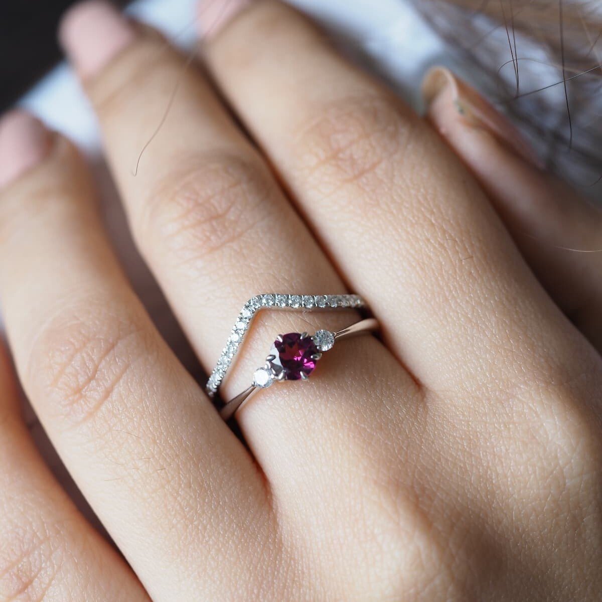 garnet wedding ring