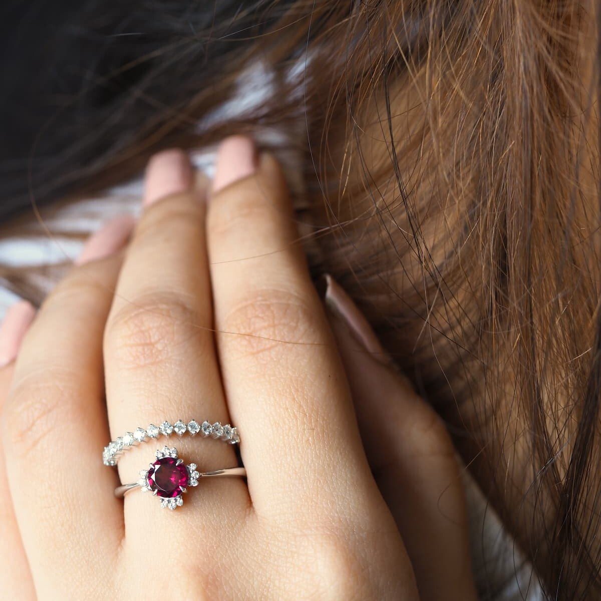 Chandelier Garnet ring