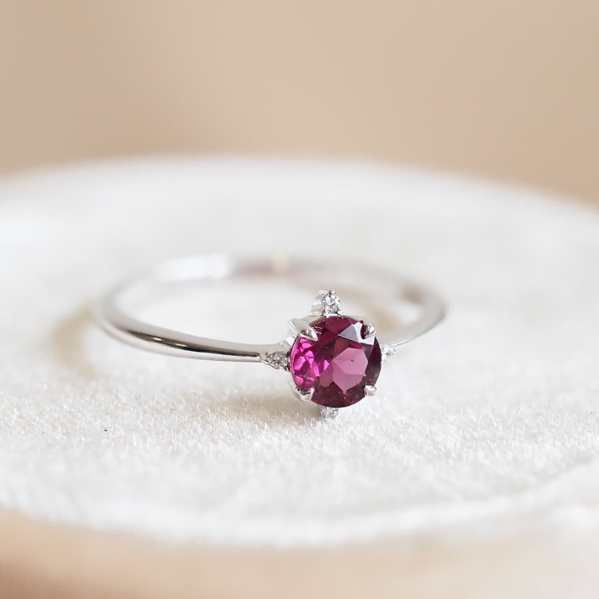 Pink stone ring