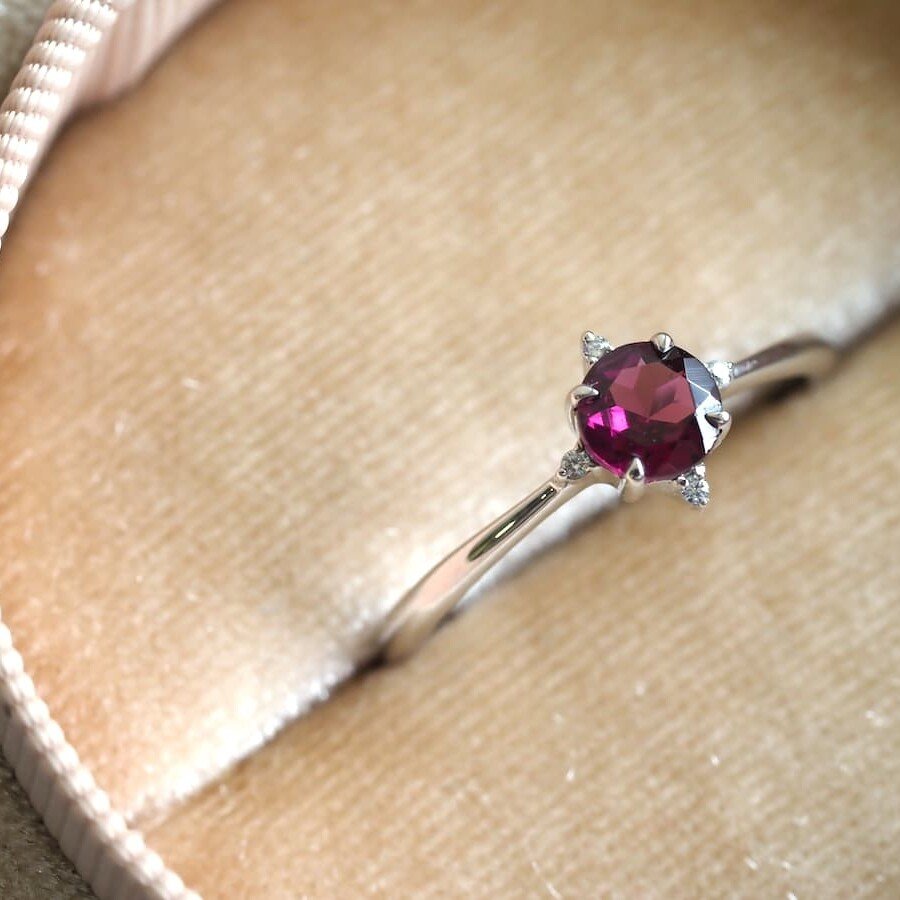 Garnet Engagement Ring